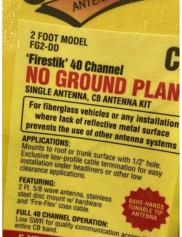 Firestik Fg2 DD  40 Chanel No Ground Plane vakantiegeld aabieding van 120 voor 100 euro